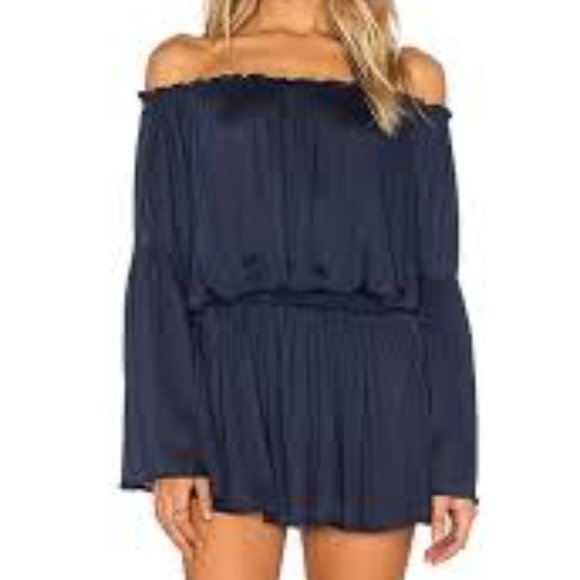 Miss California Pants - Miss California Off Shoulder 3/4 Sleeve Romper Size L